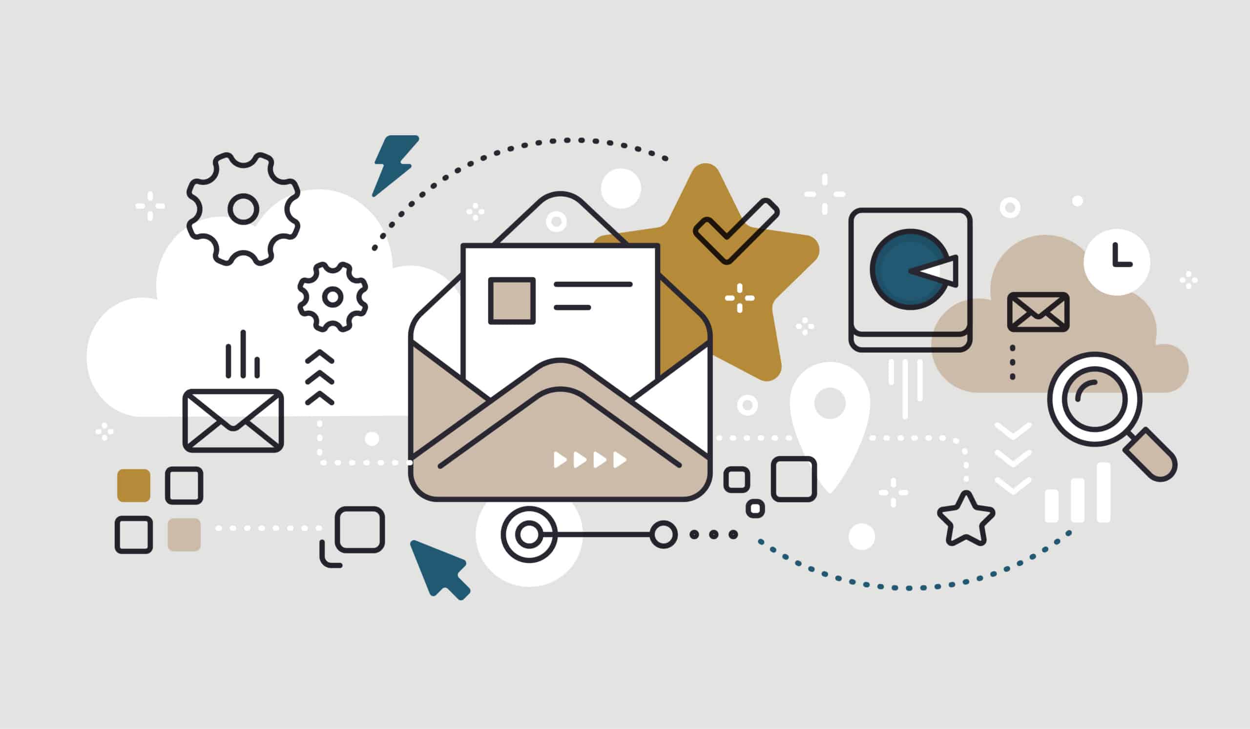 digital email marketing icons